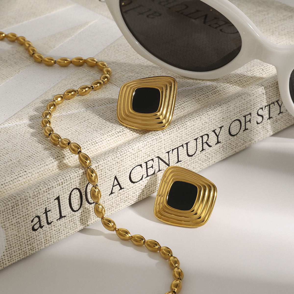 Resin Earrings for Women, Non-Fading Ear Jewelry, Stainless Steel Accessories