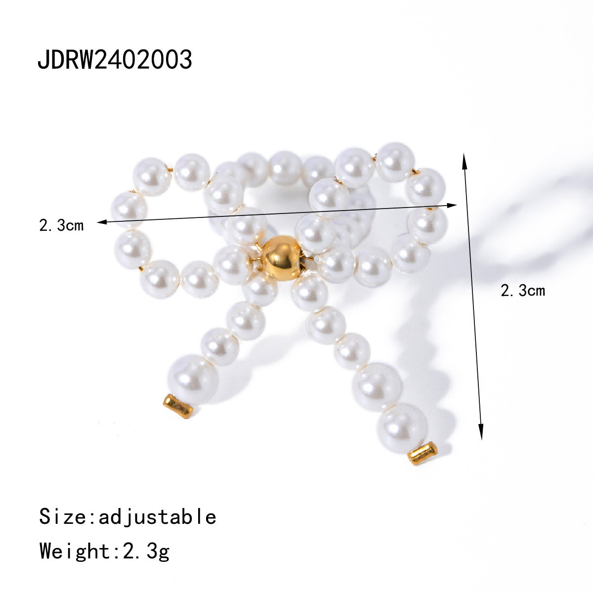 ring Stainless Steel Zircon Pearl Ring Jewelry