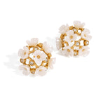 2H Stainless Steel Zircon Flower Earrings Non-Fading Earrings Ear Jewelry earrings