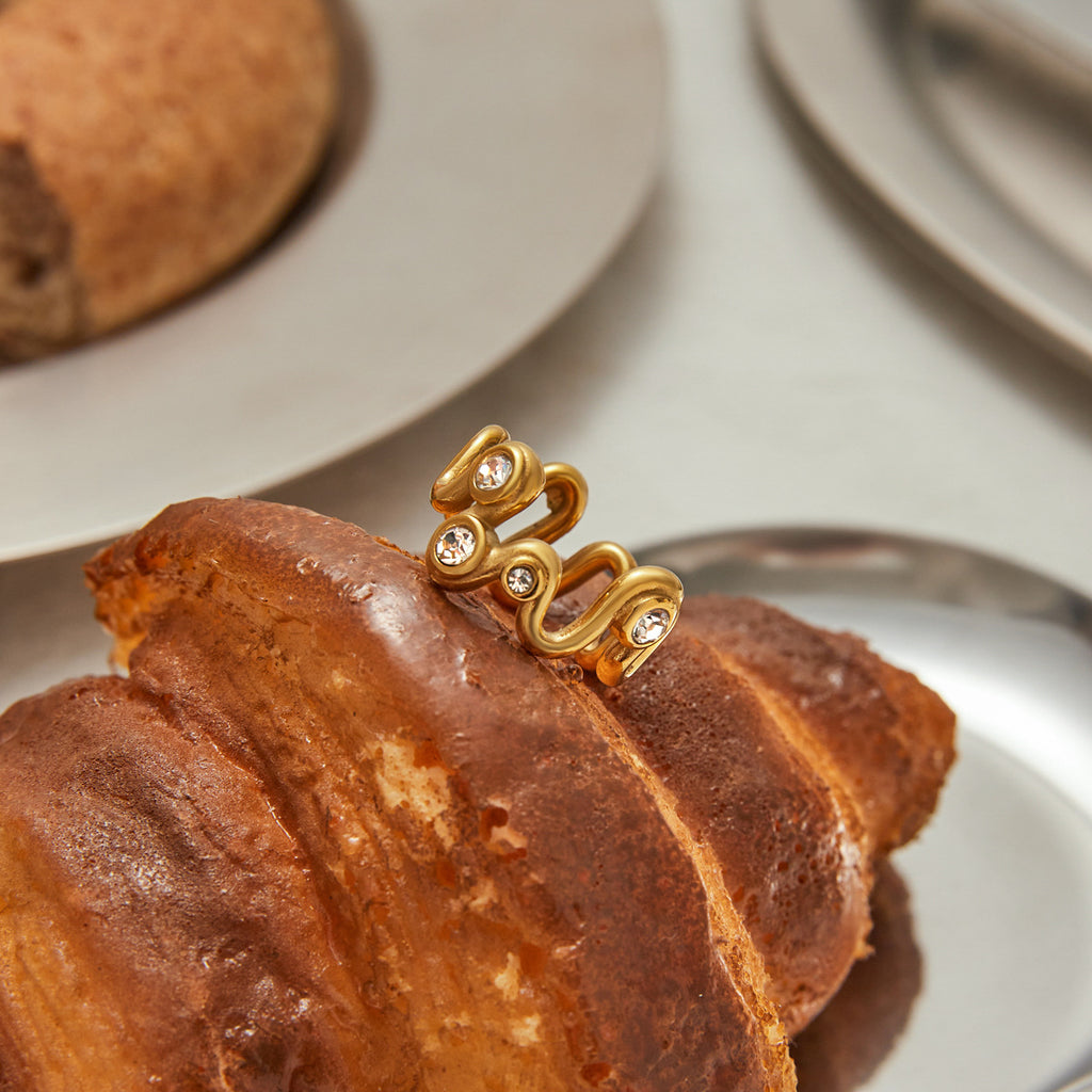 Zircon Ring Non-Fading Jewelry Stainless Steel Accessories rings