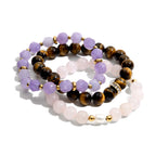 Stainless Steel Bracelet Amethyst Pearl Bracelet Non-Fading Jewelry