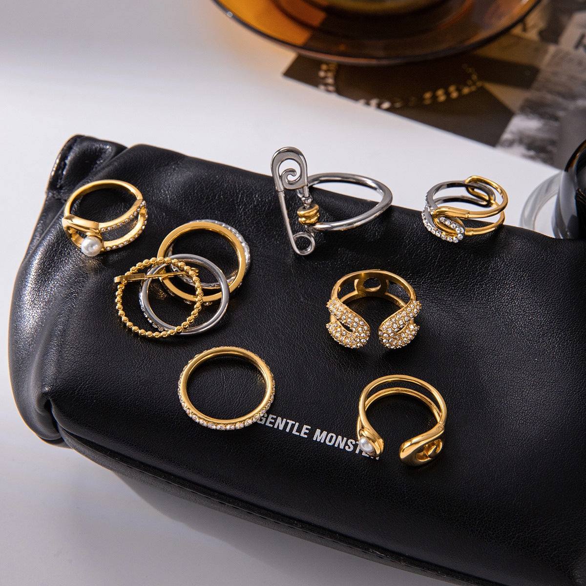 Original Design Paperclip Series Ring Non-Fading Jewelry Stainless Steel Accessories