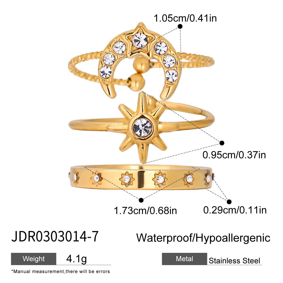 Ring Vintage Stainless Steel Jewelry for Women Non-Fading ring