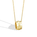 Gold-Plated Brass Minimalist Pendant Necklace with Beaded Detail with gold-tone brass construction
