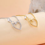 CYN0198 Heart-shaped Necklace for Women Love Heart Collarbone Chain