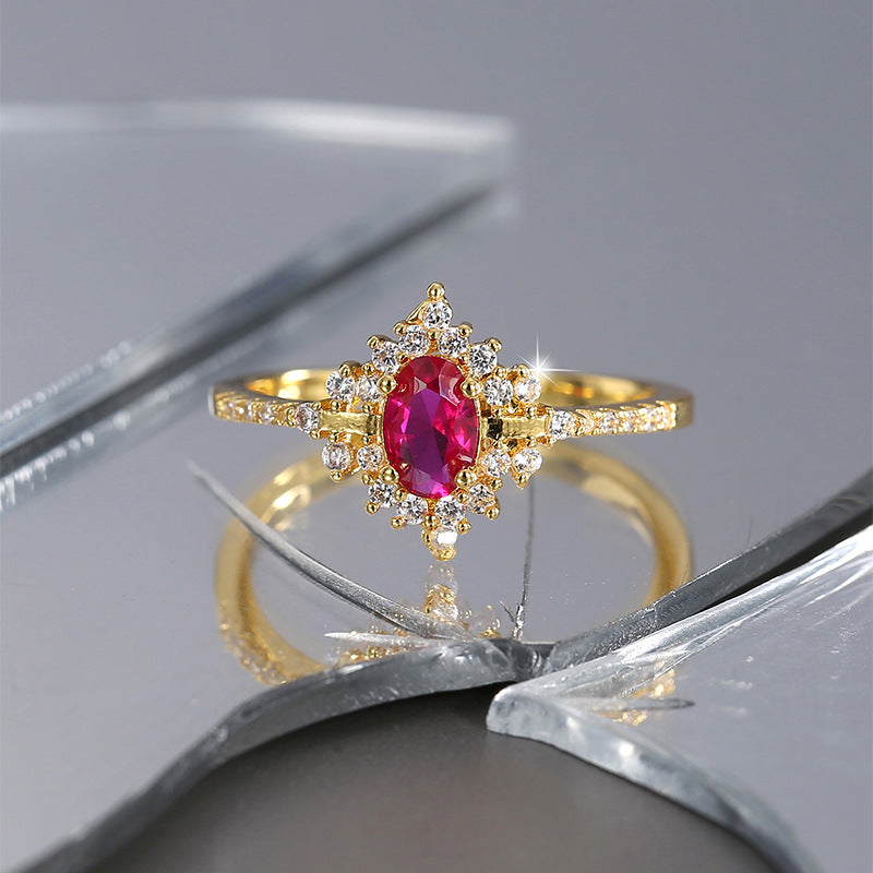 R0424 New Fashion Retro Design Ring for Women Luxurious Elegant Ring