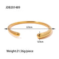 Open Profile Stainless Steel 18K Gold-Plated Cuff Bracelet — jewelry construction