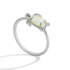 R0279 Simple Retro Opal Personality Fashion Ring Turtle Jewelry Design Ring