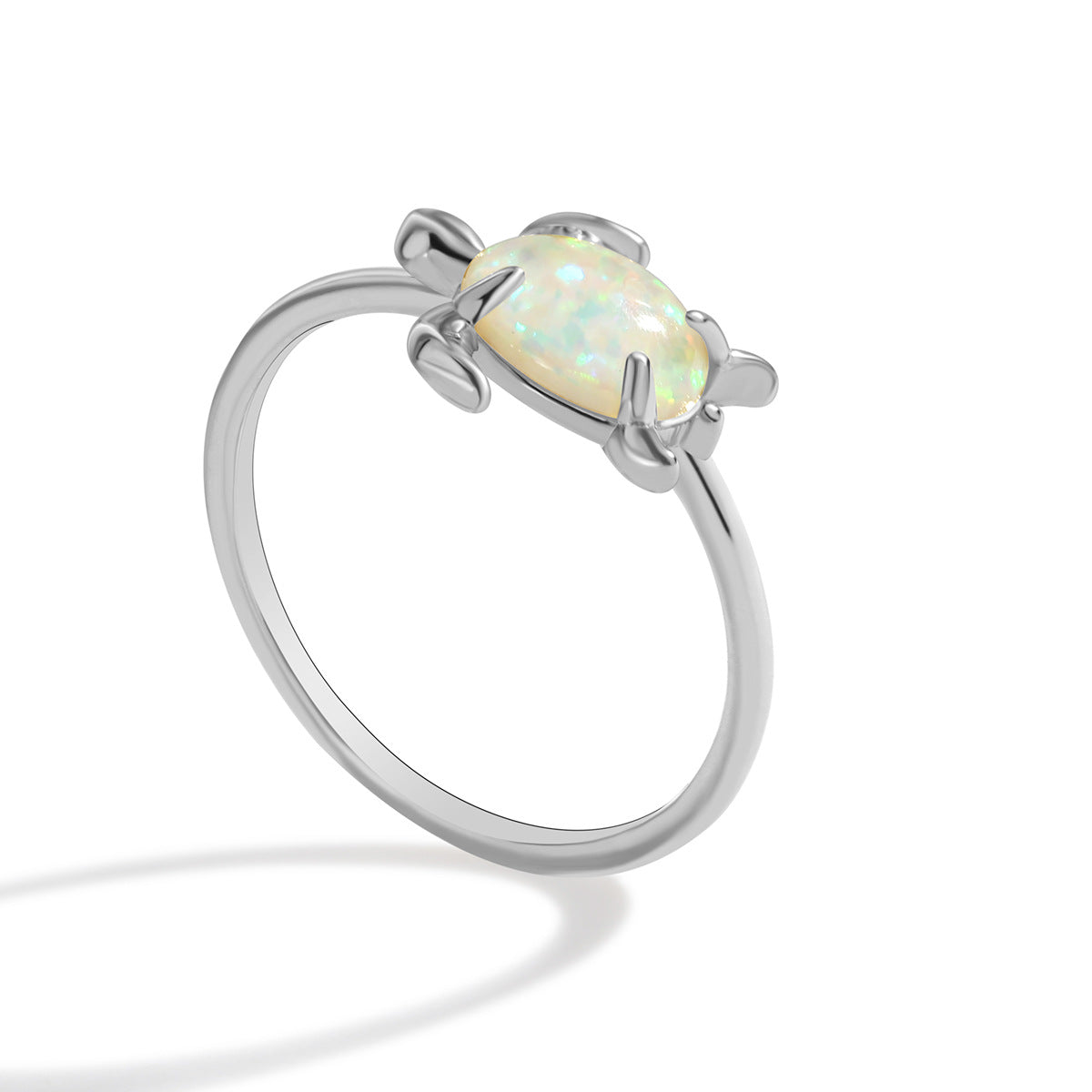 R0279 Simple Retro Opal Personality Fashion Ring Turtle Jewelry Design Ring
