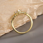 R0409 Fashion New Design Zircon Ring for Women Brass Gold-Plated Ring