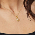 CYN0242 Eternal Infinity Love Copper Necklace Female Clavicle Chain Pendant Necklace