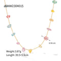 Sunburst Stainless Steel Lariat Gold-Plated Necklace — close-up detail — jewelry finish and design detail