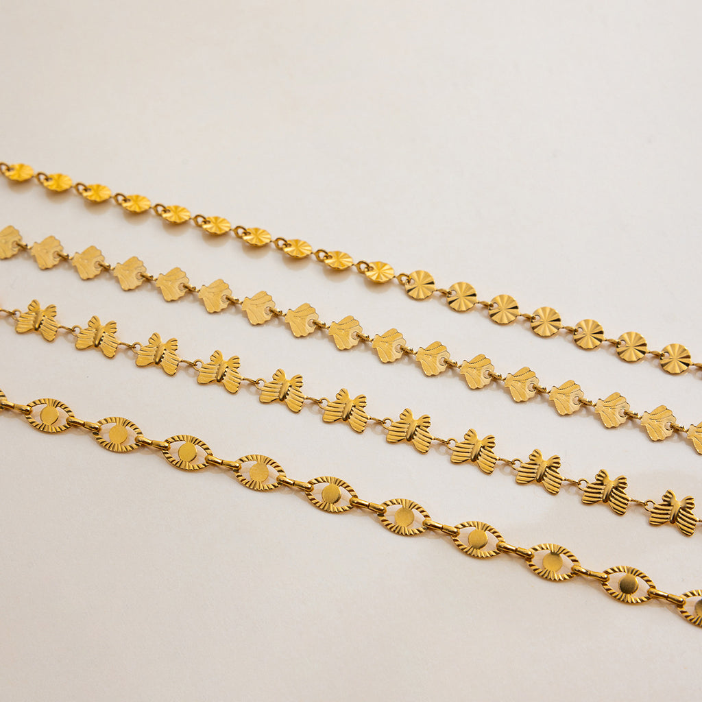 2H Stainless Steel Necklace Simple Jewelry Collarbone Chain Non-Fading Accessories