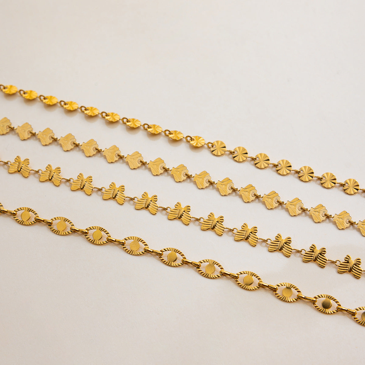 2H Stainless Steel Necklace Simple Jewelry Collarbone Chain Non-Fading Accessories