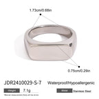 Stainless Steel Simple Square Bracelet Fashion Metal Buckle Vintage Bangle