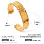 Stainless Steel Exaggerated gold Bracelet Open Bangle bracelet