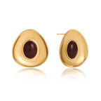Resin earrings earrings non-fading stainless steel18k Gold accessories