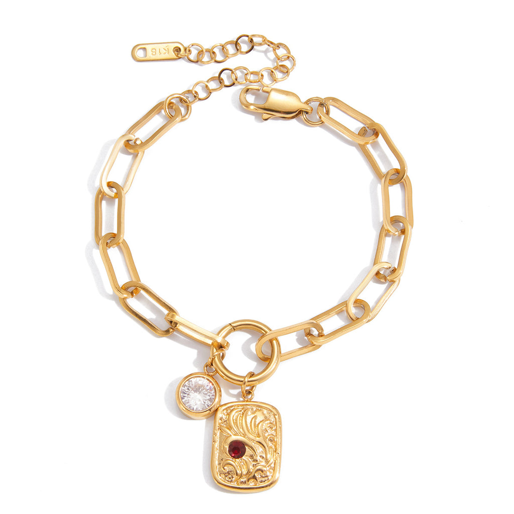 2H Original Zircon Necklace Earrings Stainless Steel Bracelet Jewelry for Women Non-Fading