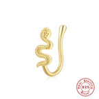 New S925Sterling Silver Geometric Water Drop Lightning Diamond Nose Ring Creative Style nose cuff Piercing jewelry