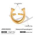 Resin Stainless Steel Gold-Plated Ring — alternate product view — jewelry finish and design detail