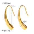 Gold-Plated Teardrop Organic Shape Stainless Steel Drop Earrings — jewelry construction