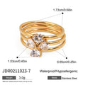 Gold-Plated Stainless Steel Layered Stacking Ring — jewelry construction