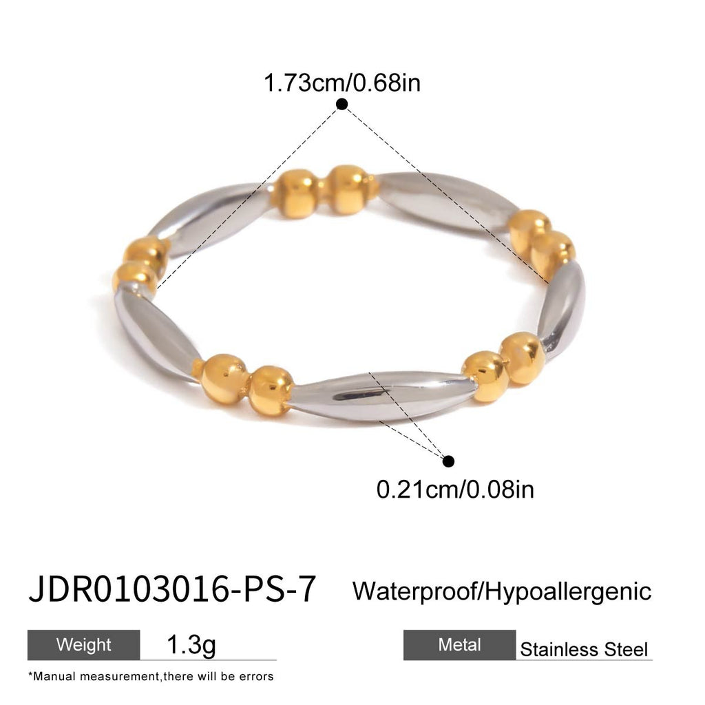 2H Heart-shaped Zircon Ring for Women, Non-fading Stainless Steel Jewelry