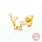 Crystal-Set Star Stud 925 Sterling Silver Earrings — jewelry design view 16