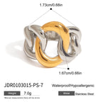 2H Heart-shaped Zircon Ring for Women, Non-fading Stainless Steel Jewelry