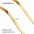 2H  Metal Necklace Jewelry Stainless Steel gold5mm Blade Chain Snake Chain Necklace for Women