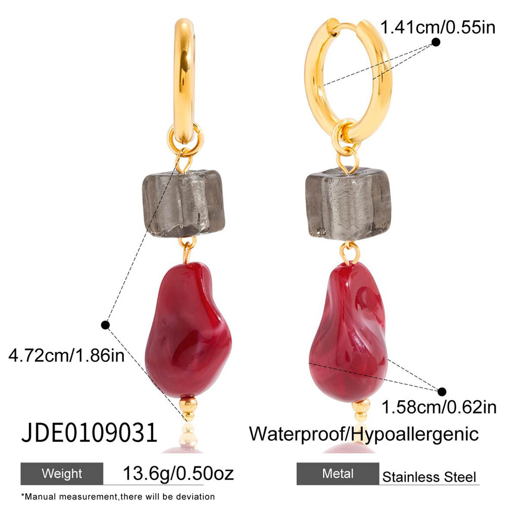 Original Design Resin Earrings Stainless Steel Ear Jewelry Design Accessories