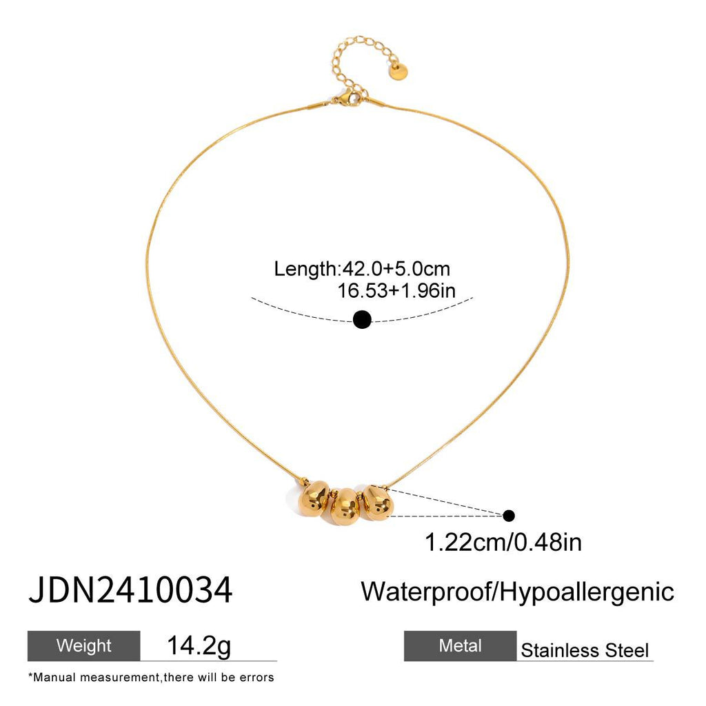 Heart Necklace Collarbone Chain Stainless Steel Jewelry Non-Fading