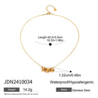 Heart Necklace Collarbone Chain Stainless Steel Jewelry Non-Fading