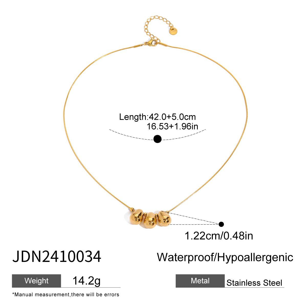 Heart Necklace Collarbone Chain Stainless Steel Jewelry Non-Fading