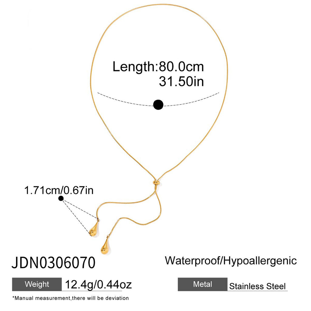 Long necklace y Non-Fading Sweater Chain Stainless Steel Jewelry