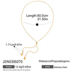 Long necklace y Non-Fading Sweater Chain Stainless Steel Jewelry