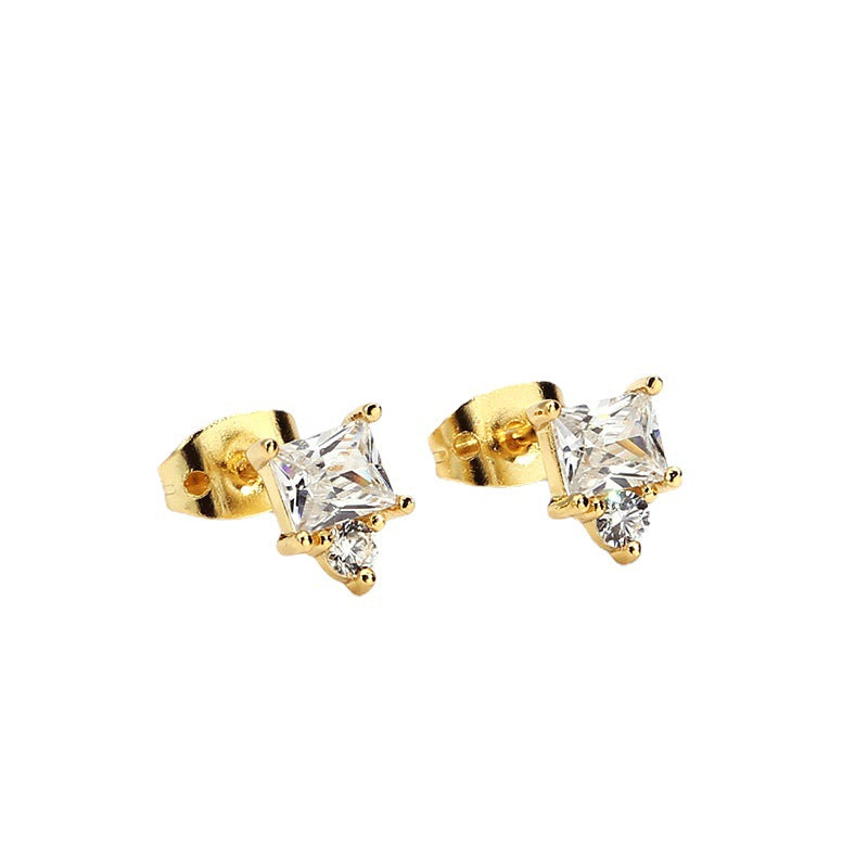 E0031Geometric Zircon Earrings for Women gold Diamond Stacked Earrings Accessories Source