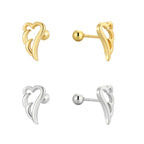 SE0187 S925Silver Angel Wings Earrings for Women Creative Design Sense Simple Cute Ear Jewelry