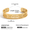 Vintage Stainless Steel Gold-Plated Cuff Bracelet — jewelry construction