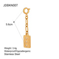Gold-Plated Stainless Steel Pendant Necklace — Luminous Finish — alternate angle — jewelry finish and design detail