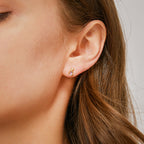 E0360 Simple Water Drop Shape Purple Zircon Earrings for Women Lightweight Style