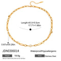 Cubic Zirconia Stainless Steel Gold-Plated Necklace — jewelry construction
