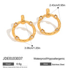 2H Stainless Steel Zircon Earrings Studs Ear Jewelry Design Sense Accessories for Women