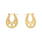 CYE0057 Metal Gear Texture Copper Earrings Exaggerated Design Studs