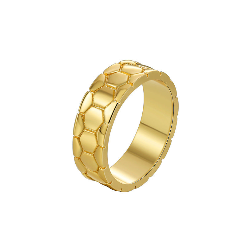 R0568 Minimalist Design Creative Ring for Women with Cool Snake Scale Pattern