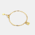 B0062 Foreign Trade Accessories Gold Lock Bracelet for Women gold Minimalist Style Source