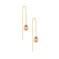 925 Sterling Silver Gold Plated Water Drop Earrings With Zircon — jewelry product photo 09 — jewelry finish and design detail