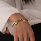B0246 Vintage Trendy Vacation Shell Bracelet Fashion Gold-Plated Beaded