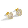 Gold-Plated Brass Geometric CZ Earrings with Minimalist Detail for private-label fashion jewelry buyers