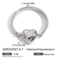 Gold-Plated Stainless Steel Heart Ring — Giftable Design — close-up detail — jewelry finish and design detail
